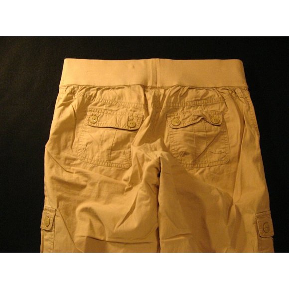Liz Lange Womans Maternity 8 Brown Khaki Pants 30 x 30 MEASURED Cargo Stretch - Picture 4 of 7